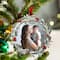 2.5" x 2.5" Silver Round Mistletoe 2025 Metal Ornament Frame by Studio Décor®